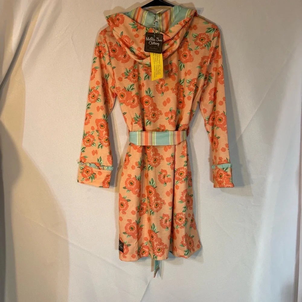 Matilda Jane Dream Chasers Winding Down Hooded Robe Cottagecore Size L (12-14)